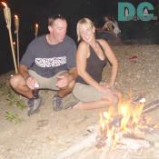 Getting hot by the fire. 
