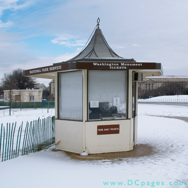 Visitors 2 years of age or older must have a ticket to enter the Monument. Free tickets may be obtained at the 15 th Street kiosk or calling 1-800-967-2283.