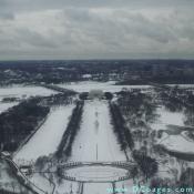 West view of the National Mall taken from observation floor of the Washington Monument.