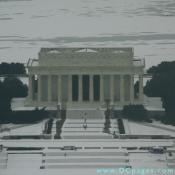 West view of the Lincoln Memorial taken from observation floor of the Washington Monument.