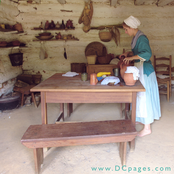 Preparing the kitchen table