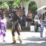 Celebrating their African heritage.