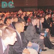 A row of draftees await their future...


