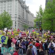 The March for Womens Lives in Washington, DC. 