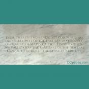 National Capitol Columns - 1st of 3 Inscriptions