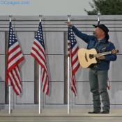 Garth Brooks at the Lincoln Memorial