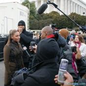 Beyonce being interviewed by "ET"