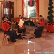 Many a Christmas tune has been played on the Steinway piano, brought to the White House in 1938. 
