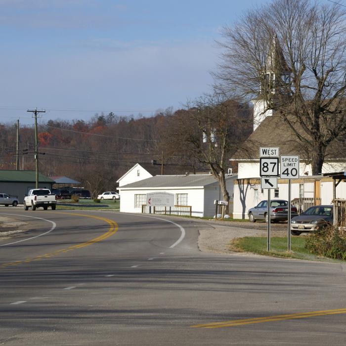 Santa's Forest is approximately 6 miles from the Town of Evans, West Virginia. At the fork of the road you will want to take West 87. The tree farm will be on the right.View Map