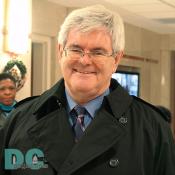 Former Speaker of the United States House of Representatives, Newton Leroy Gingrich, smiles after attending Christmas Service at the Shrine. In 1995 Mr. Gingrich was named Time Magazine's Man of the Year. Merry Christmas Mr. Speaker.