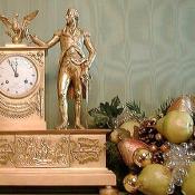 This is another example of the beautiful ornaments the cover the White House during the holidays. Many of the mantels are also covered with gold and green ornaments, along with red poinsettas.