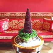 There were 5 poinsettia trees throughout the State Rooms.
