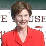 The First Lady, Mrs. Laura Bush, happily accepted the National tree on behalf of the American people.  