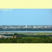 Observation Deck View of the United States' Capitol Building: George Washington Masonic Memorial