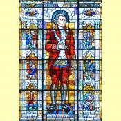 Dr. Elisha Cullen Dick Stain Glass Window
