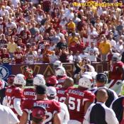 Sean Taylor (21) runs out of bounds at ARIZONA 25 yard line