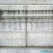 Masonic Engraving on Base of Albert Pike Statue