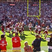 On the 2 point conversion attempt Anquan Boldin (81) looks for an open 11-L.Fitzgerald 