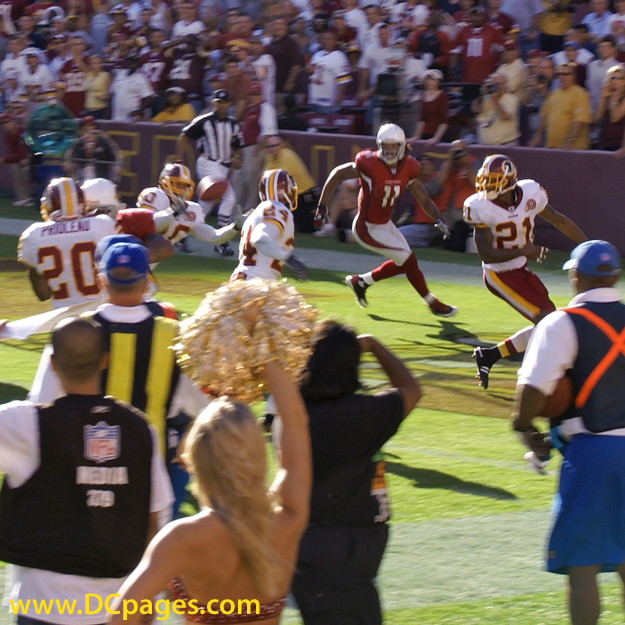 Anquan Boldin (81)  pass is intercepted from Lavron Landry.