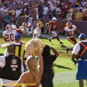 Anquan Boldin (81)  pass is intercepted from Lavron Landry.