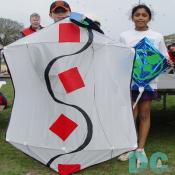 Smithsonian Kite Festival - Award Ceremony - 15 and under -Bowed Kite - Gabriel Little First - Genevieve Francis Second
 