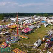 Ferris Wheel view of the Prince William County Fairgrounds.