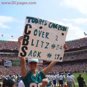 Washington Redskins Home Opener - It's a shame a woman as cute as this has to annoyingly root for a team as pitiful as the Miami Dolphins.
