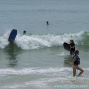 Ocean City - From around 10:00am to 3:00pm the beach at Ocean City is usually packed with young boogie boarder's catching some waves.