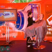 This man is enjoying a great free shave.