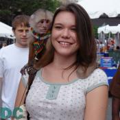 This monkey really liked this girl.