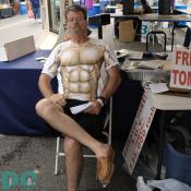A pack of smokes keeps this mans torso in peak condition.
