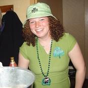 Mackey's bartender wearing green. 

Q: Why did the barmaid champagne?

A: Because the stout porter bitter.
