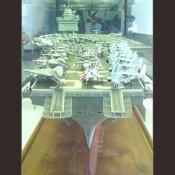 This is looking straight at a giant replica model of the USS Enterprise, which is one of our aircraft carriers.