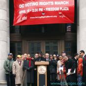 Mayor Adrian M. Fenty get passionate about the March for DC Voting Rights."Freedom, to me, means the ability to shape one's own destiny."