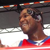 Robert Randolph plays the pedal steel guitar.