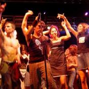 Craig Montoya (bass, vocals) sings the last song while fans were picked out of the audience to dance on stage.