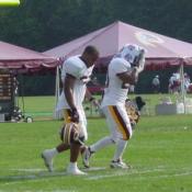 Players taking a quick break inbetween drills.