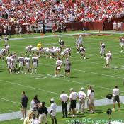 Visitor side view of the Redskin vs. Ravens preseason scrimmage.