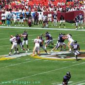 Raven's quarterback finds an open man.