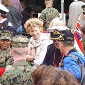 A member of the Royal Navy came in before the Marines, beating them in the Marathon.