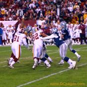 Drew Bledsoe threw three interceptions.