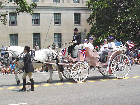 War vets in a horse and buggy