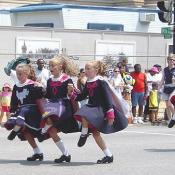 These kids really practiced for this parade