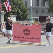 The banner for Miss District of Columbia 2003, Lisa Ferris