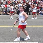 A baton twirler