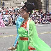 The dresses were beautiful, and colorful