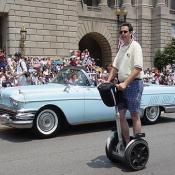 For people that don't know what these special scooters are, they are called Segways