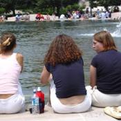 It's nice to be able to cool are feet off in the water