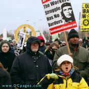 Crowd of protesters.