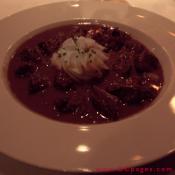 Beef Stroganoff - Beef tenderloin, sautéed mushrooms and pearl onions served with potatoe pureee
